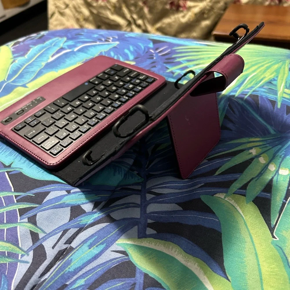 Burgundy Tablet Case with Magnetic Closure